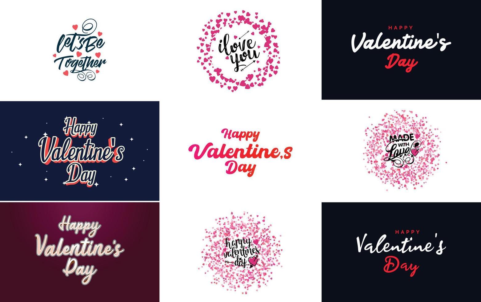 Be My Valentine lettering with a heart design. suitable for use in Valentine's Day cards and invitations vector