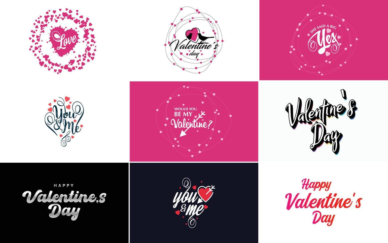 Be My Valentine lettering with a heart design. suitable for use in Valentine's Day cards and invitations vector