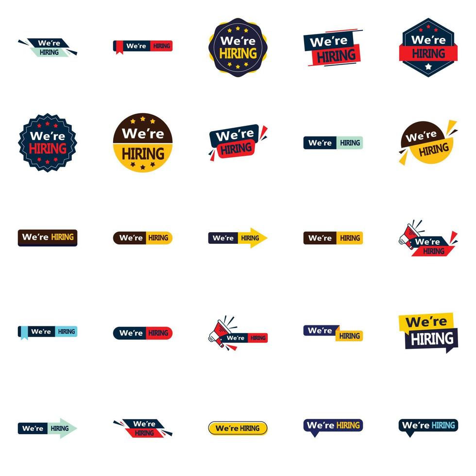 25 Professional We're Hiring Vector Designs for Recruitment Ads
