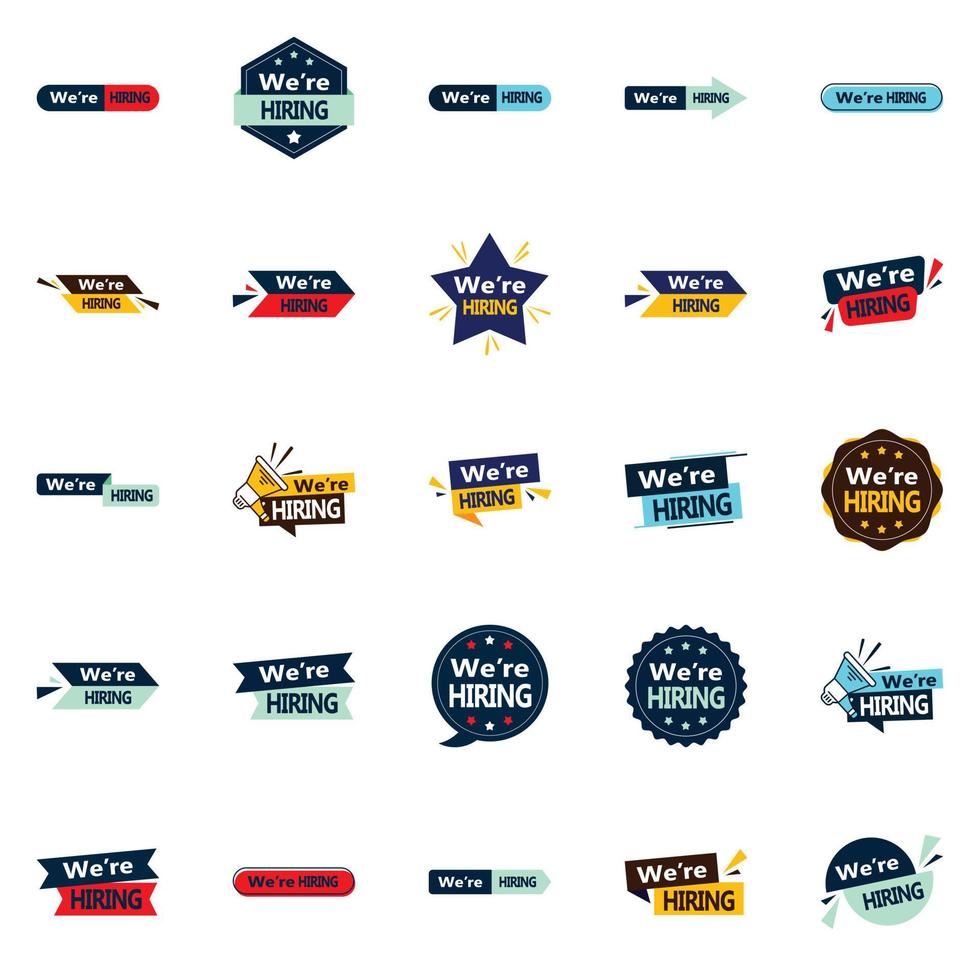 We're Hiring 25 Innovative Vector Designs for recruitment ads