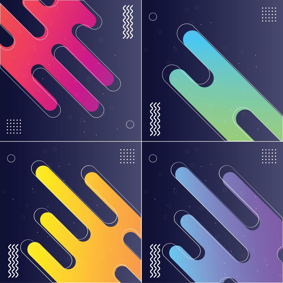 Retro Hipster Geometric Patterns Pack of 7 vector