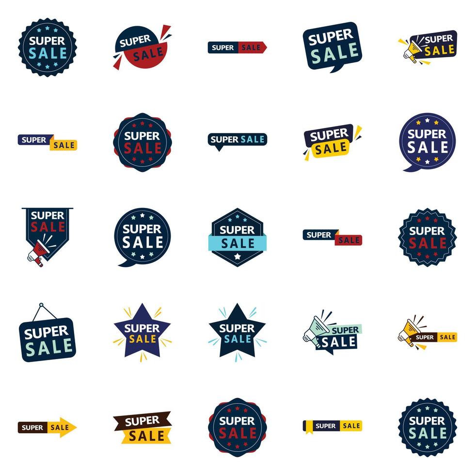 25 Sales-Boosting Super Sale Graphic Elements for Online Stores vector