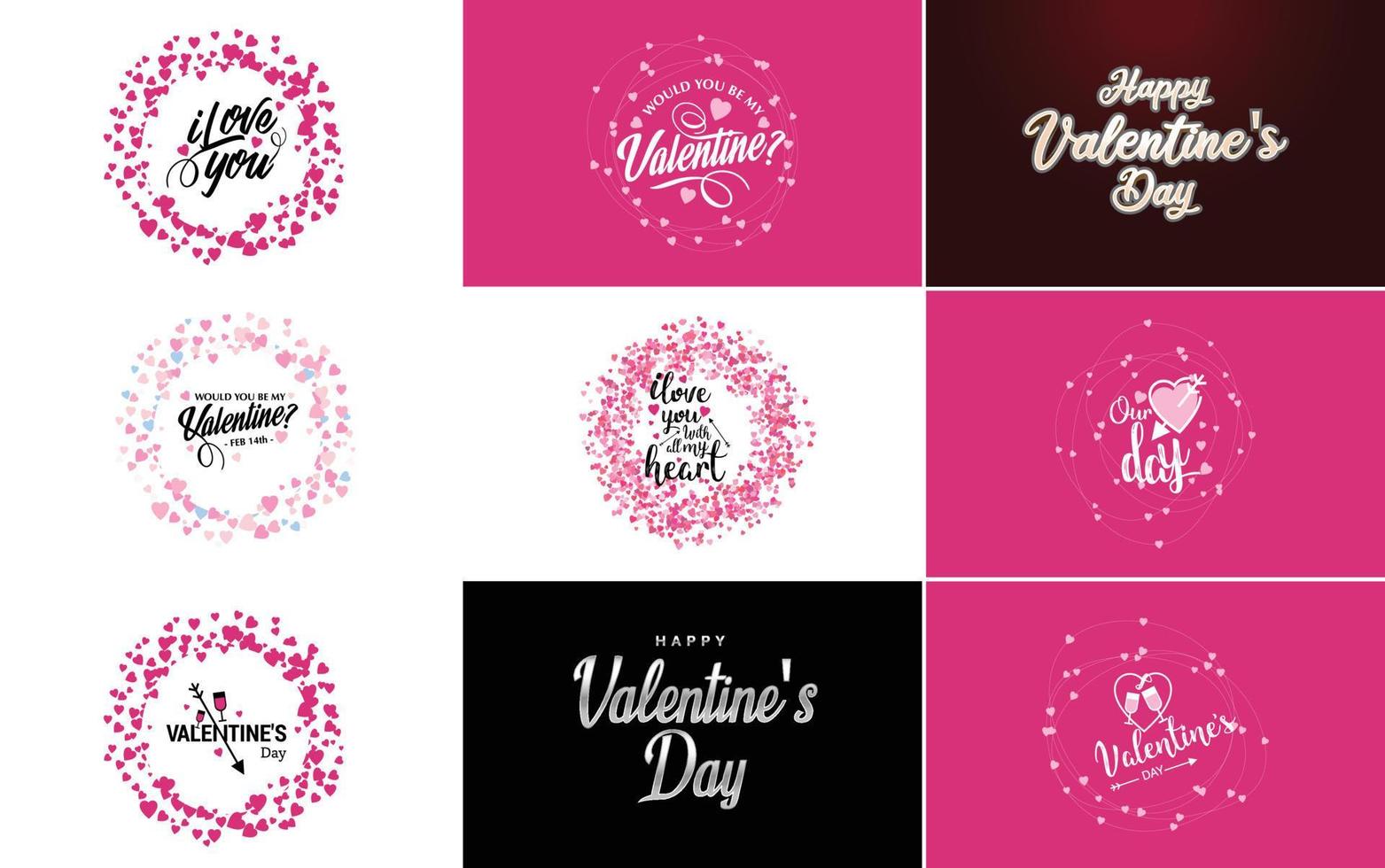 Be My Valentine Valentine's holiday lettering for greeting card vector