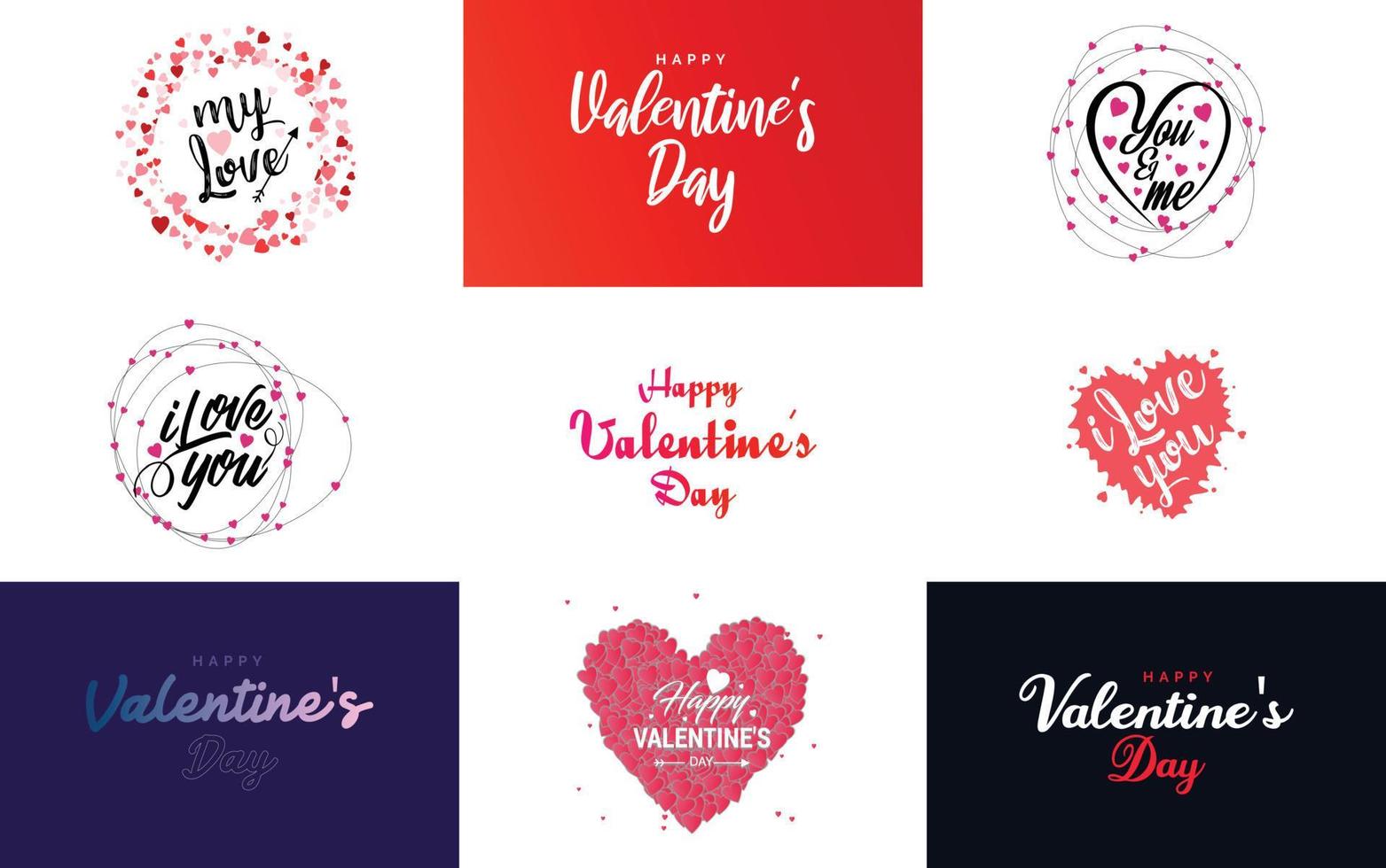 Love word art design with a heart-shaped gradient background vector