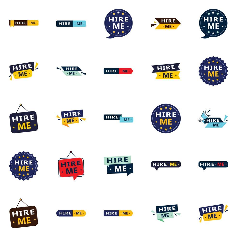 25 Dynamic Hire Me Banners to Get You Hired vector