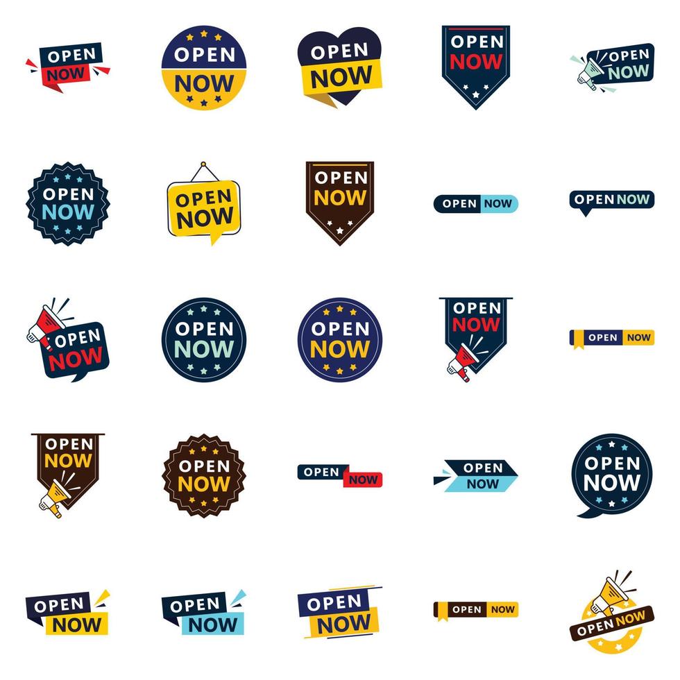 25 Highquality Open Now Banners for Your Storefront vector