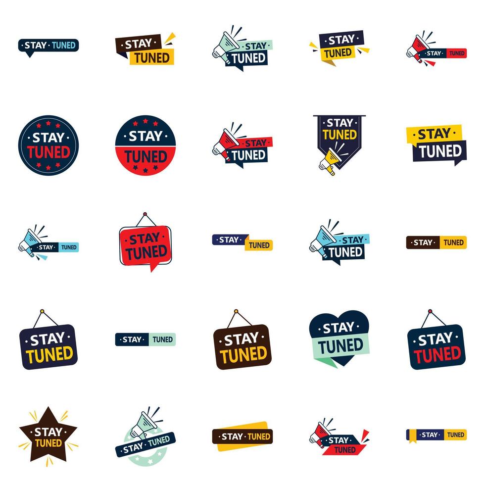 Stay Tuned 25 Versatile Vector Designs for all your branding needs