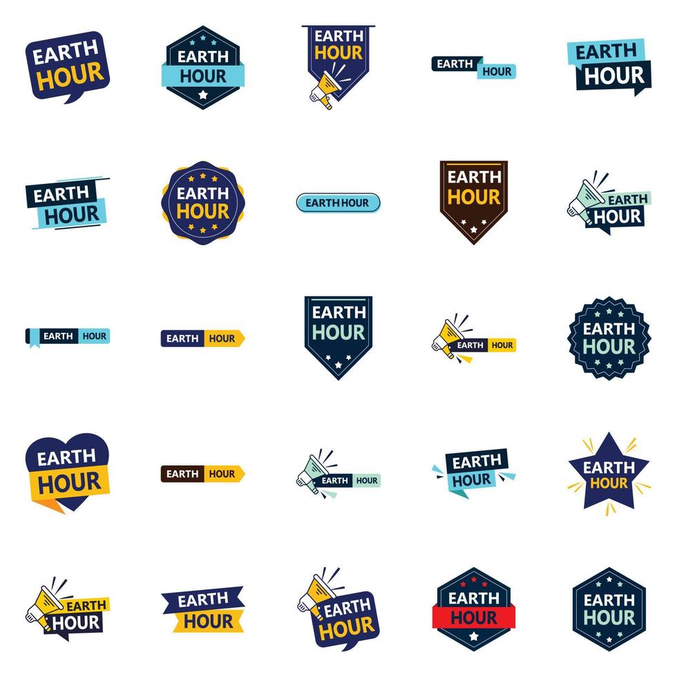 Earth Hour Bundle 25 Impactful Vector Designs for Earth Hour Events and Promotions