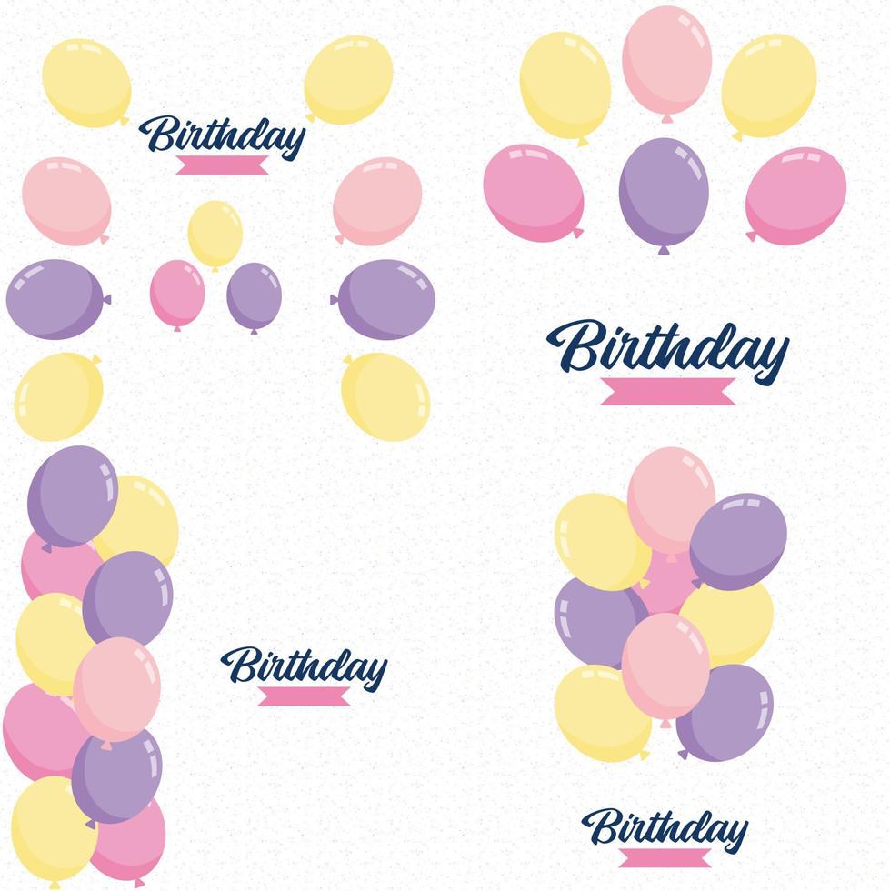 Happy Birthday text with a shiny. metallic finish and abstract background vector