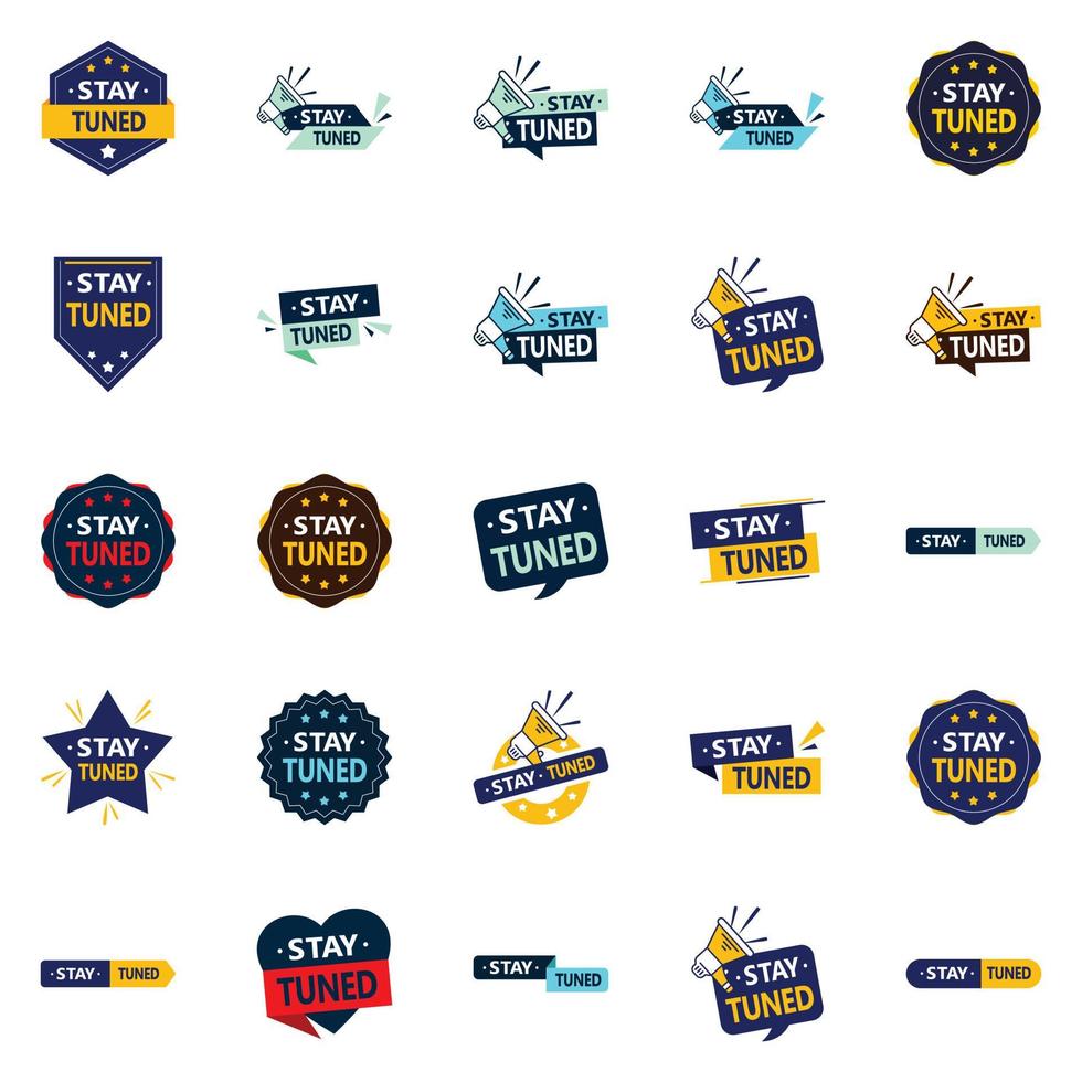 Fresh vector elements for a modern look in your advertising  25 pack  Stay Tuned