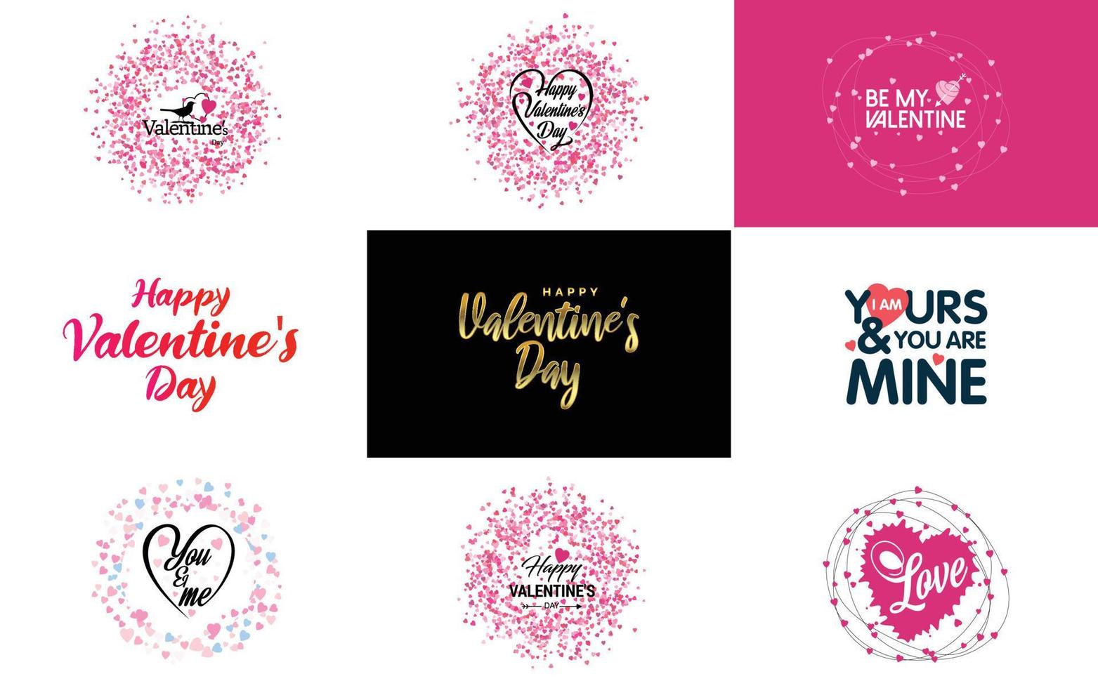 Happy Women's Day lettering typography poster with heart International Woman's Day invitation design vector