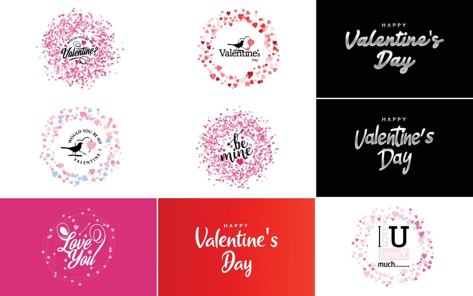 Be My Valentine lettering with a heart design. suitable for use in Valentine's Day cards and invitations vector