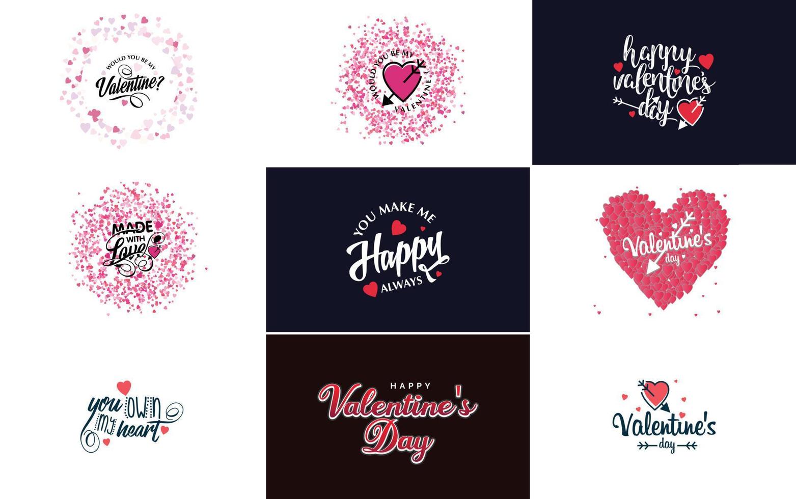 I Love You hand-drawn lettering with a heart design. suitable for use as a Valentine's Day greeting or in romantic designs vector