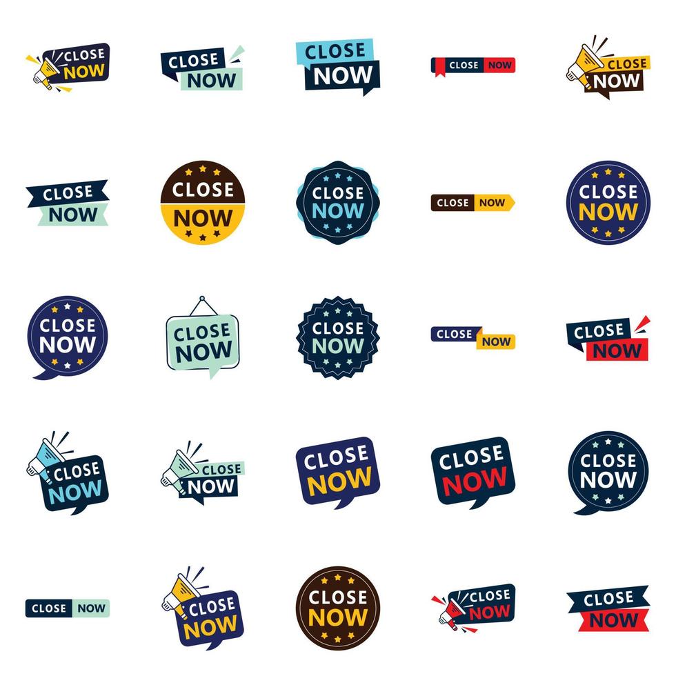 Last Chance to Close Text Banners Pack of 25 vector