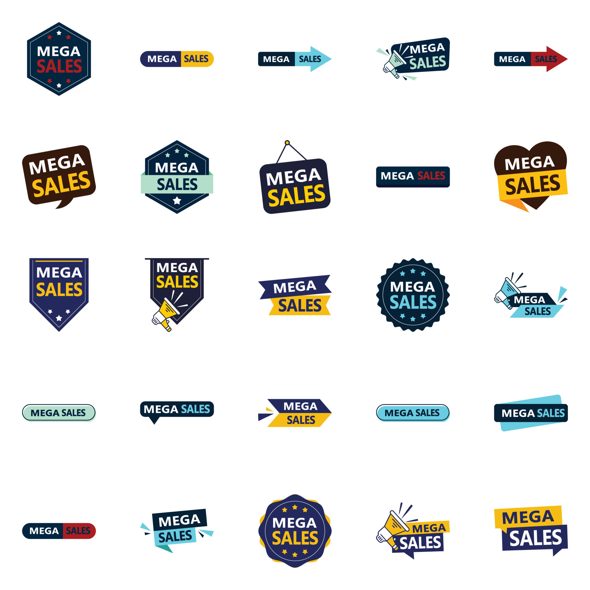Mega Sale 25 Versatile Vector Banners for All Your Marketing Campaigns 