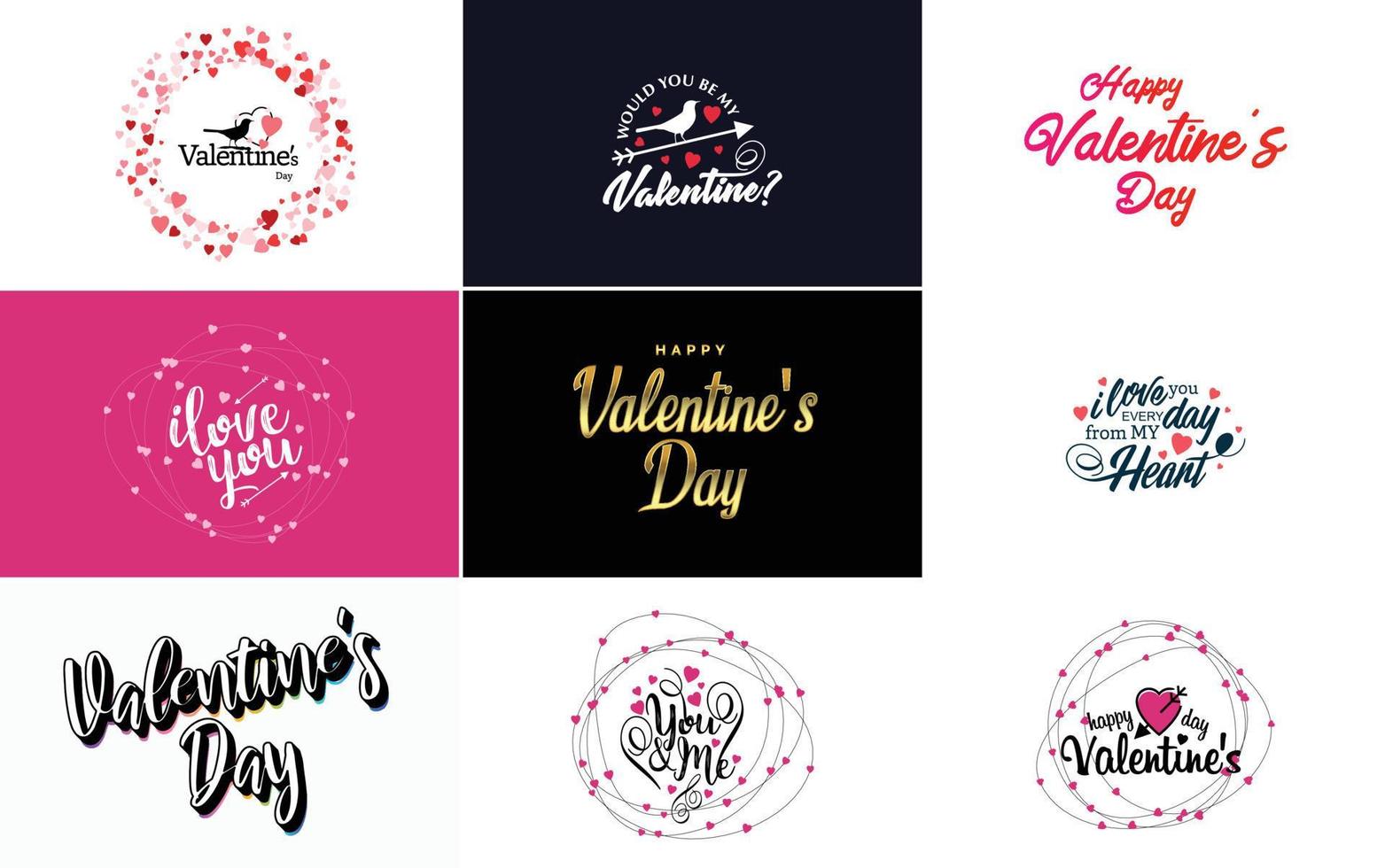 Be My Valentine lettering with a heart design. suitable for use in Valentine's Day cards and invitations vector