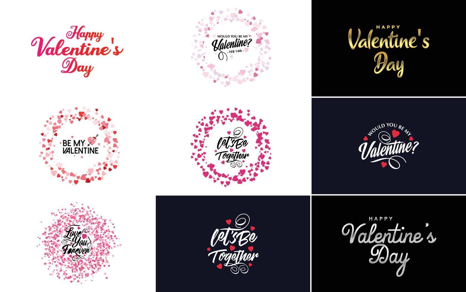 diseño de arte de palabras de amor con un fondo en forma de corazón y un efecto bokeh vector