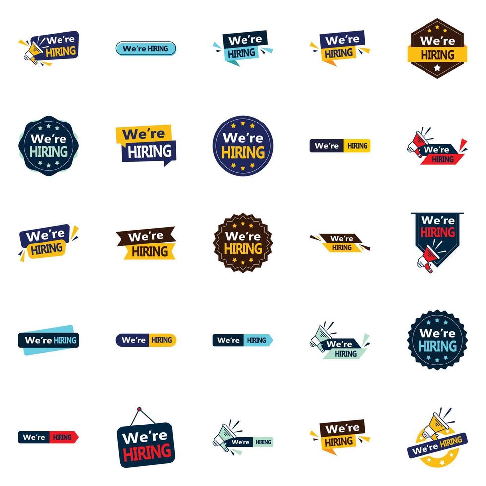 25 We're Hiring Vector Elements to help you find the perfect candidates