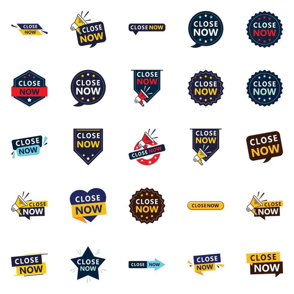 Close the Deal Before Time Runs Out Text Banners Pack of 25 vector