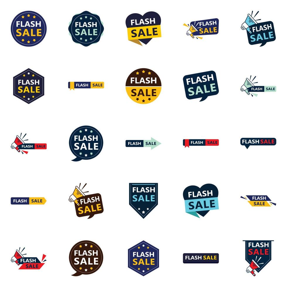 25 Inspiring Vector Designs in the Flash Sale Pack Perfect for Sales and Branding