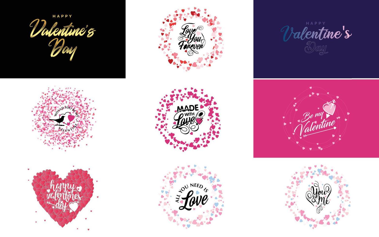 I Love You hand-drawn lettering with a heart design. suitable for use in Valentine's Day designs or as a romantic greeting vector