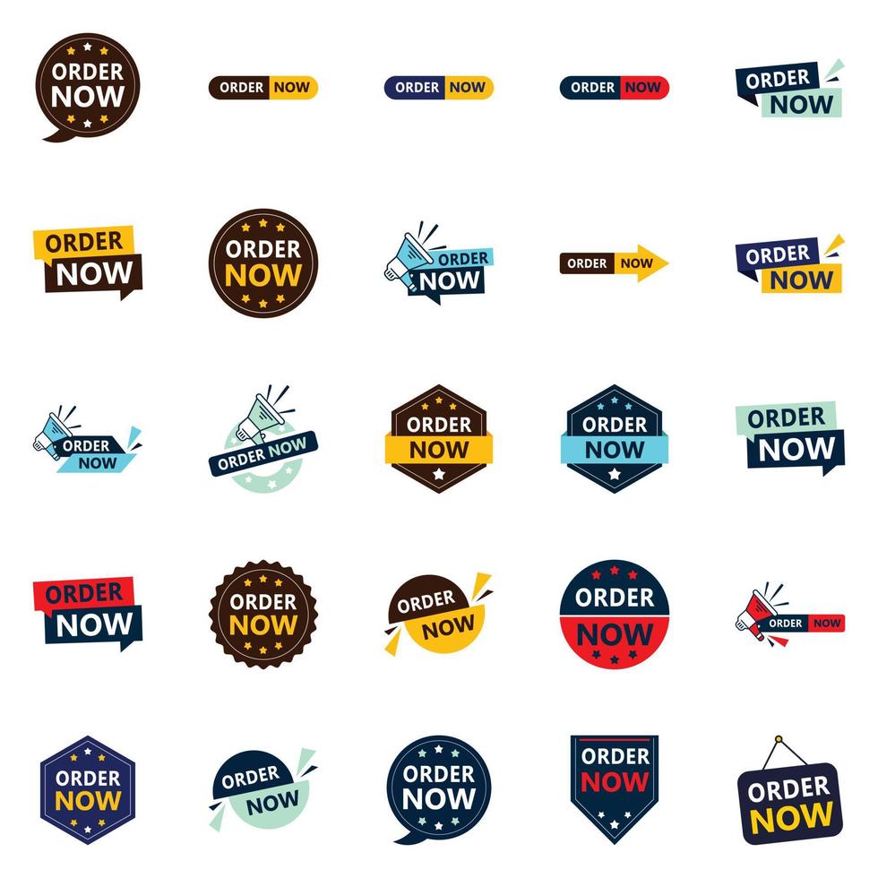 25 Creative Order Now Banners to Help You Stand Out vector