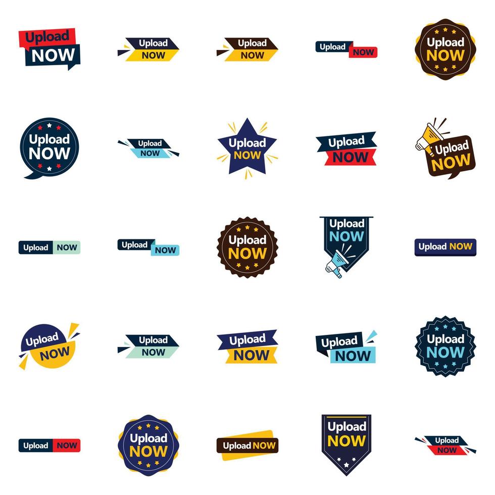 cargue ahora 25 banners vectoriales de alto impacto para mejorar sus esfuerzos de marketing y marca vector