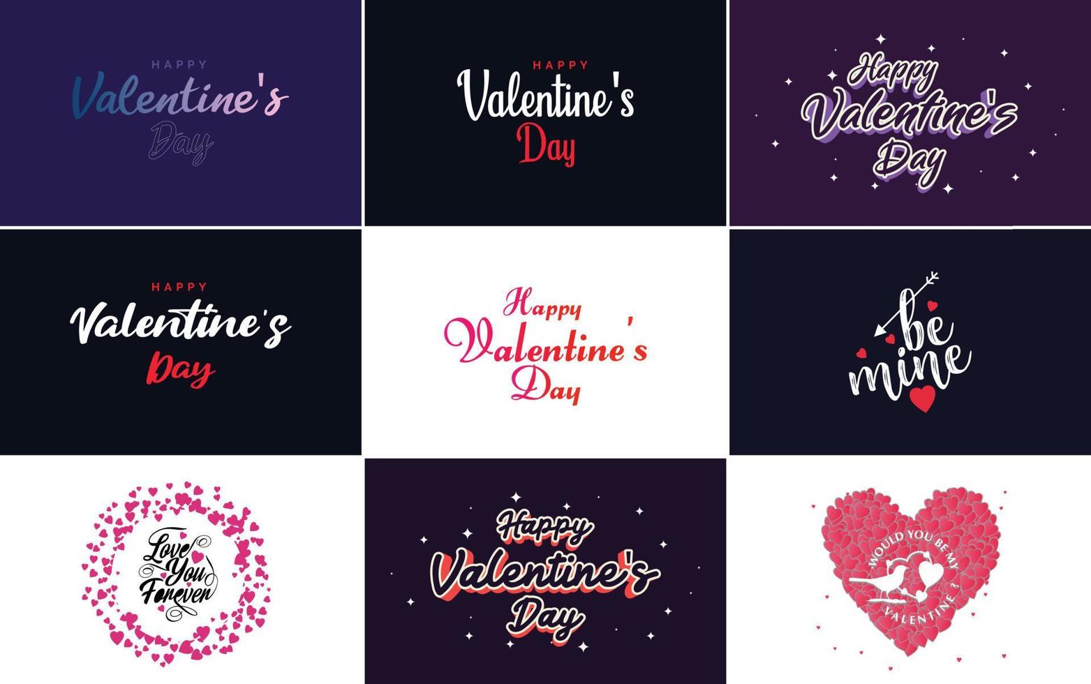 Be My Valentine lettering with a heart design. suitable for use in Valentine's Day cards and invitations vector