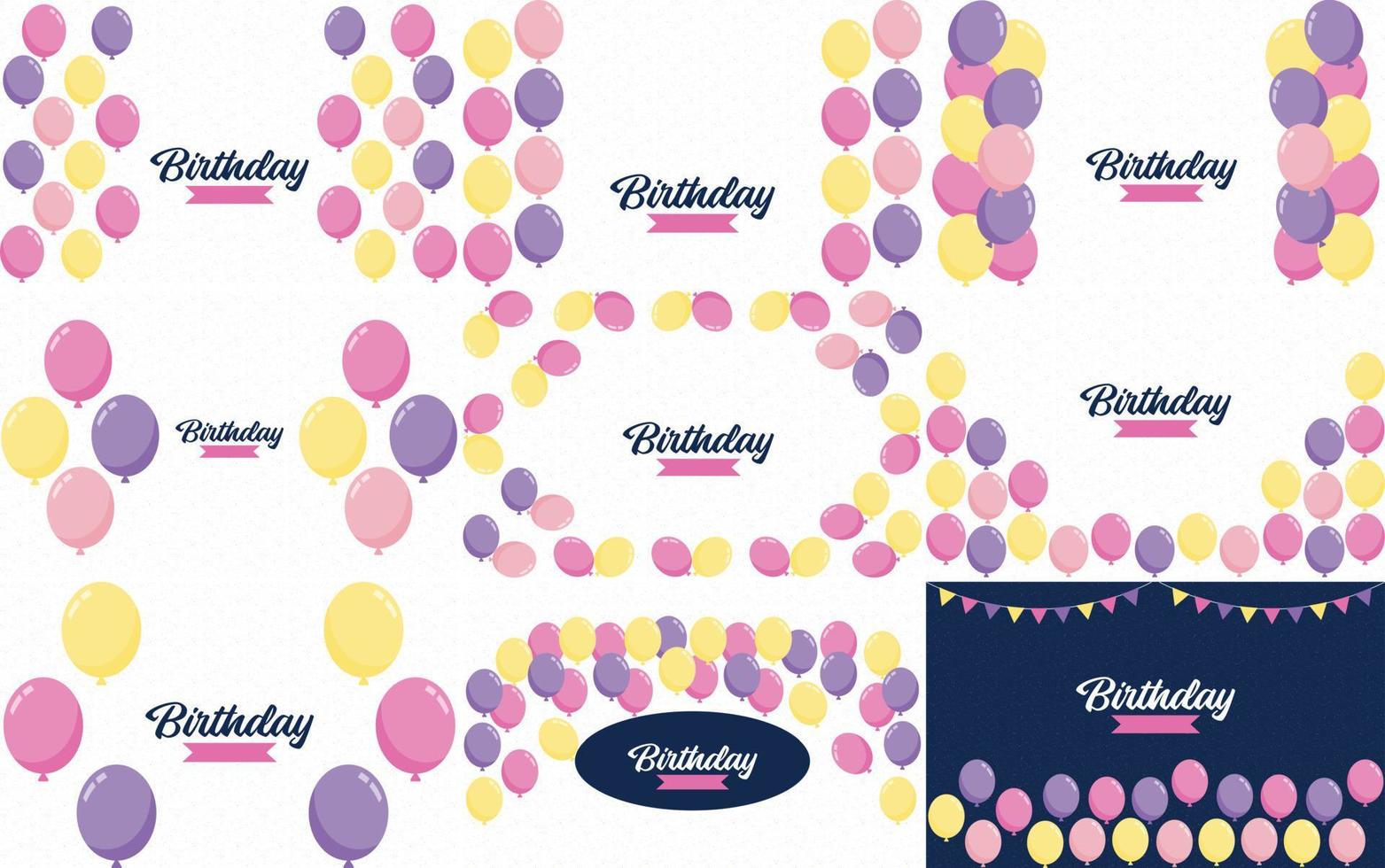 Happy Birthday in a sleek. modern font with a gradient color scheme and a confetti effect vector