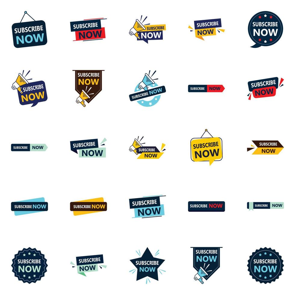 Get More Subscribers 25 Attention-Grabbing Vector Banners