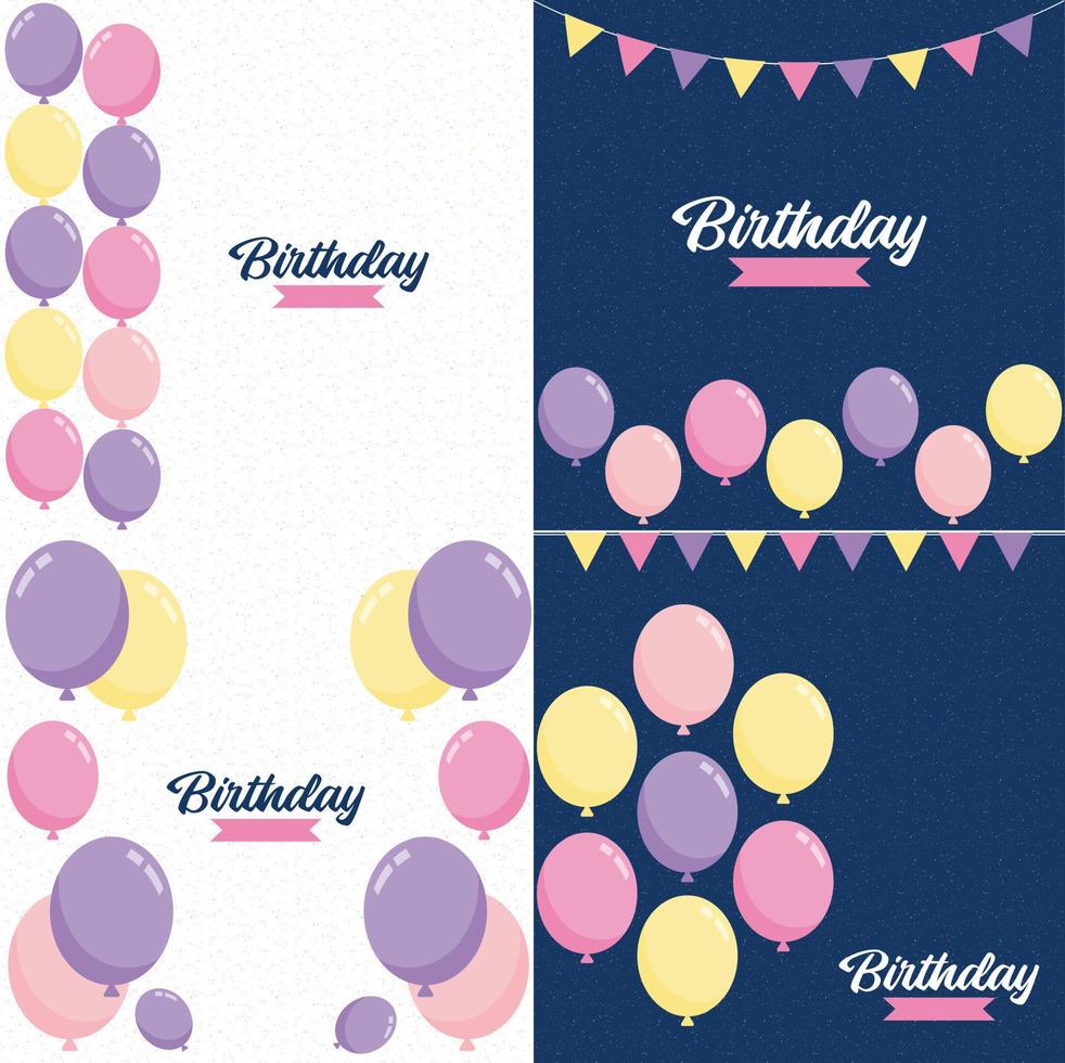 Happy Birthday in a sleek. modern font with a gradient color scheme and a confetti effect vector