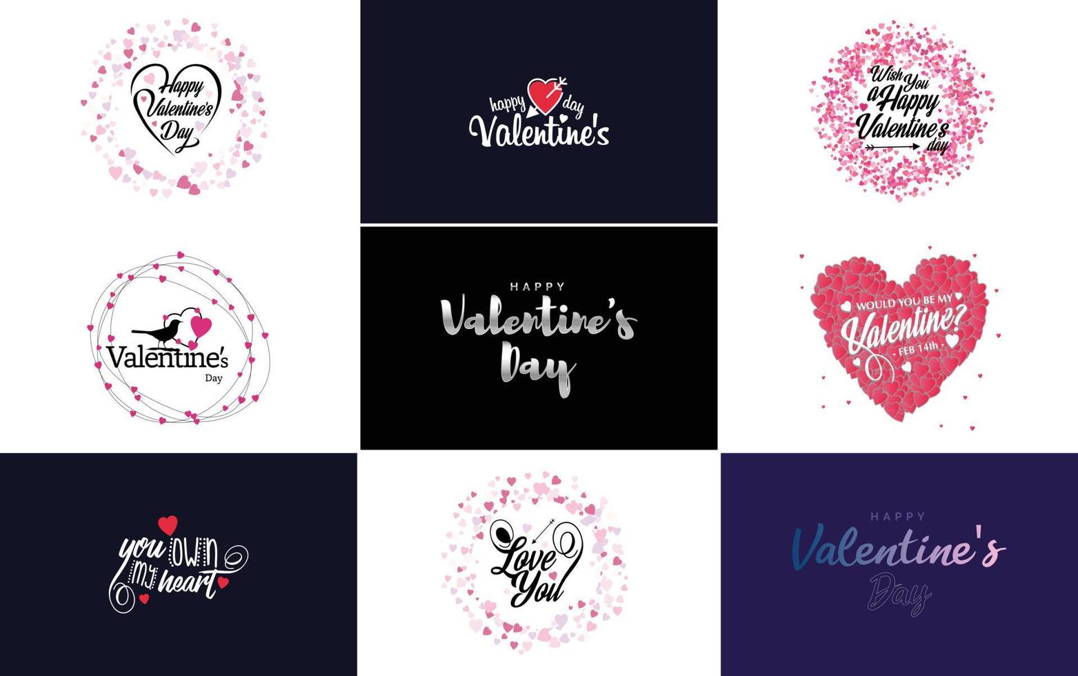 Be My Valentine lettering with a heart design. suitable for use in Valentine's Day cards and invitations vector