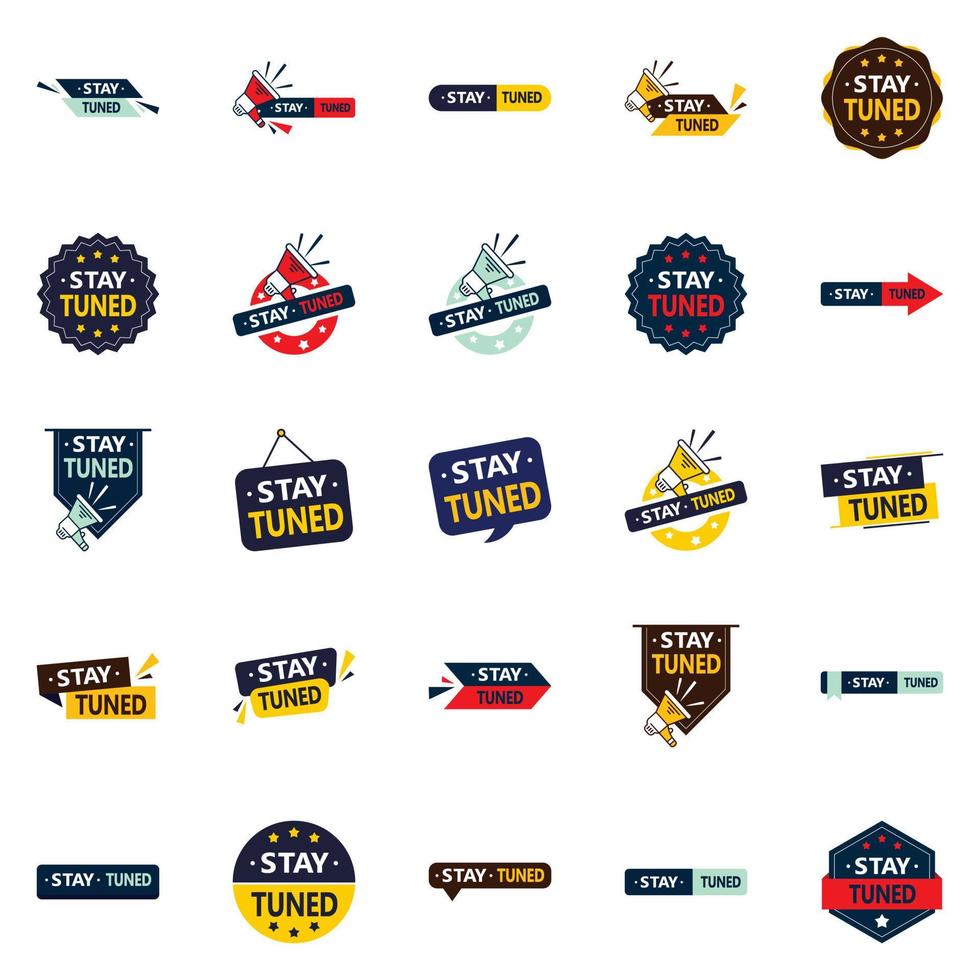 Stay Tuned 25 Unique Vector Elements for a fresh and one of a kind brand identity