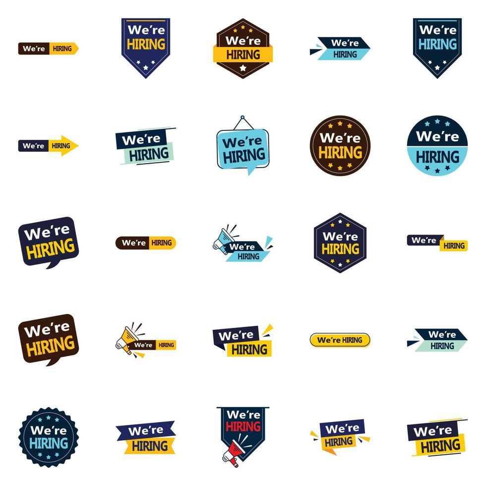 We're Hiring 25 Professional Vector Designs to Help Your Recruitment Efforts Succeed