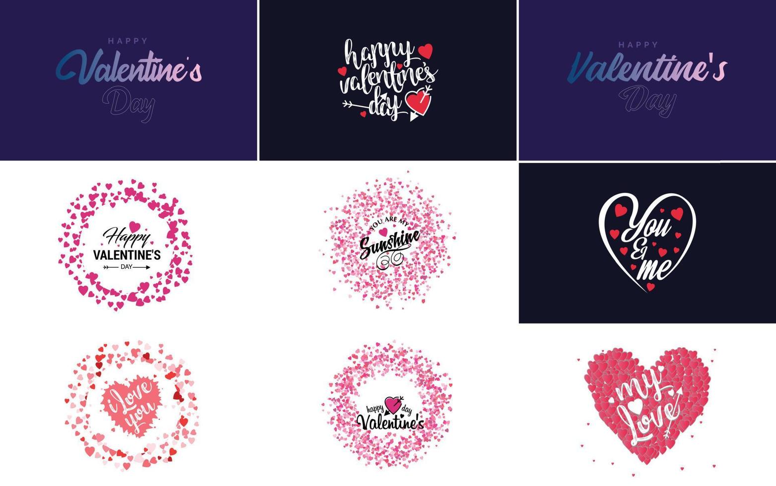 Be My Valentine lettering with a heart design. suitable for use in Valentine's Day cards and invitations vector