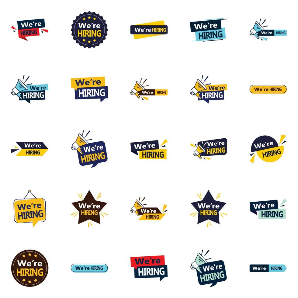 We're Hiring 25 Innovative Vector Images for your recruitment efforts