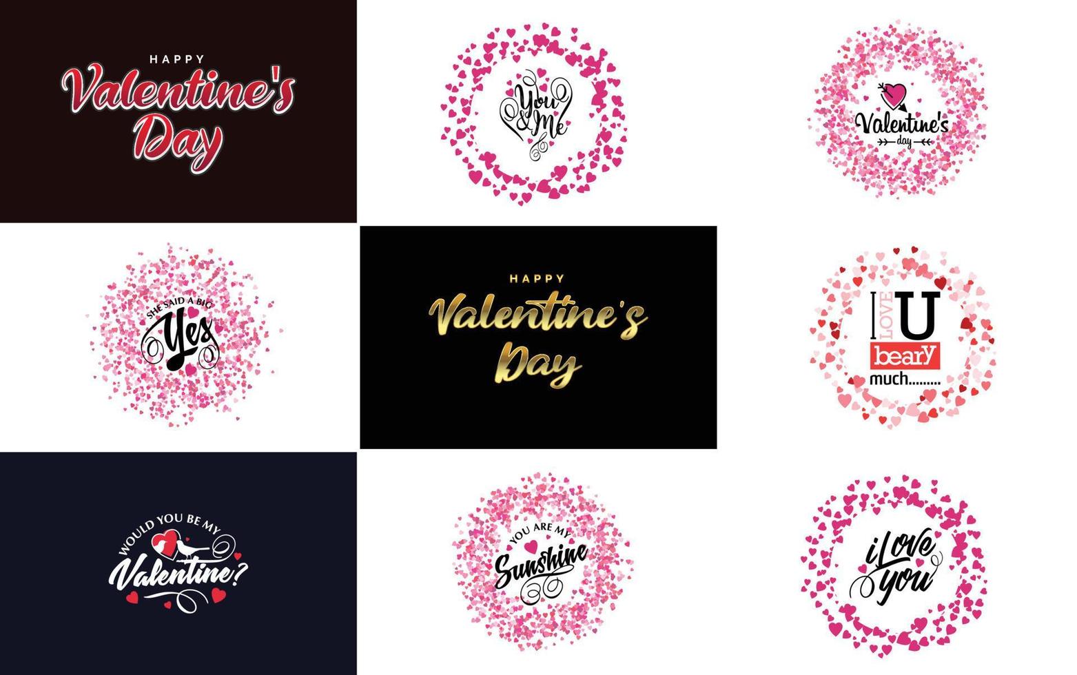 Be My Valentine lettering with a heart design. suitable for use in Valentine's Day cards and invitations vector