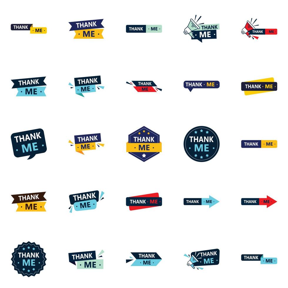 25 Eye catching Thank Me Banners to Get Your Message Across vector