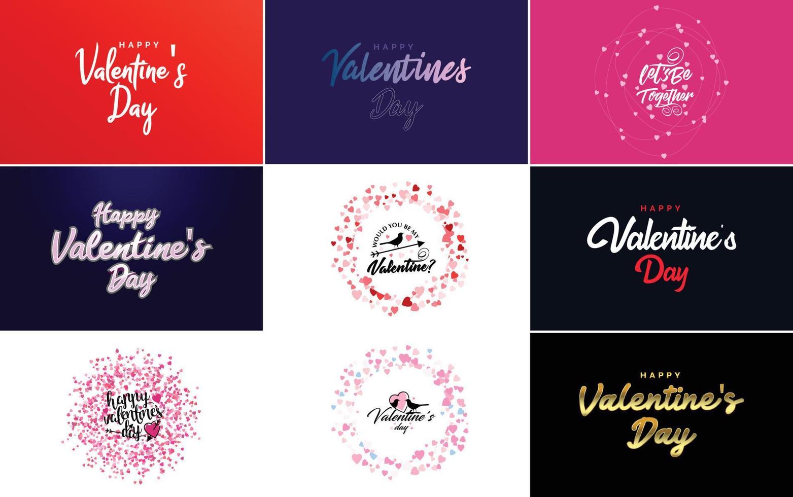 Love word art design with a heart-shaped gradient background vector