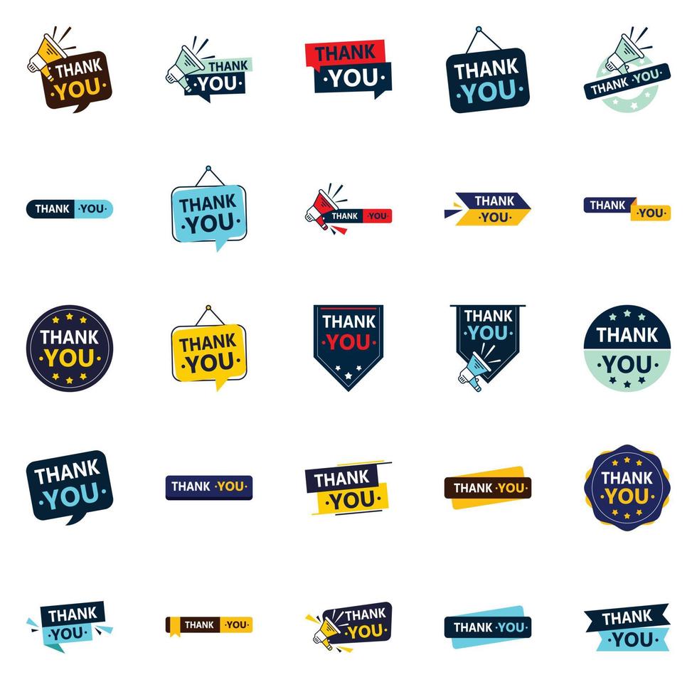 25 Eye catching Vector Icons for Saying Thank You