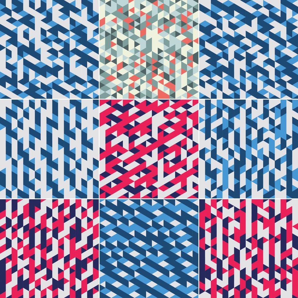 fondo de patrón geométrico bauhaus con círculo abstracto. triángulo. y líneas cuadradas en amarillo. azul. rojo. y colores verdes vector