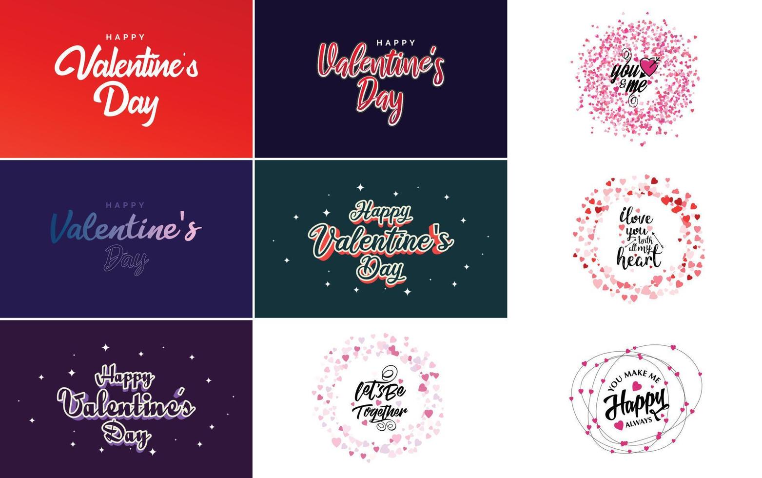 Be My Valentine lettering with a heart design. suitable for use in Valentine's Day cards and invitations vector
