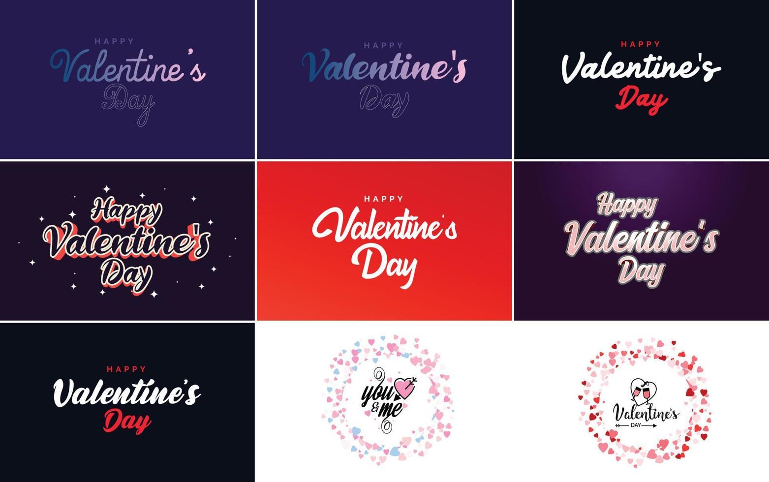 diseño de arte de palabras de amor con un fondo en forma de corazón y un efecto bokeh vector