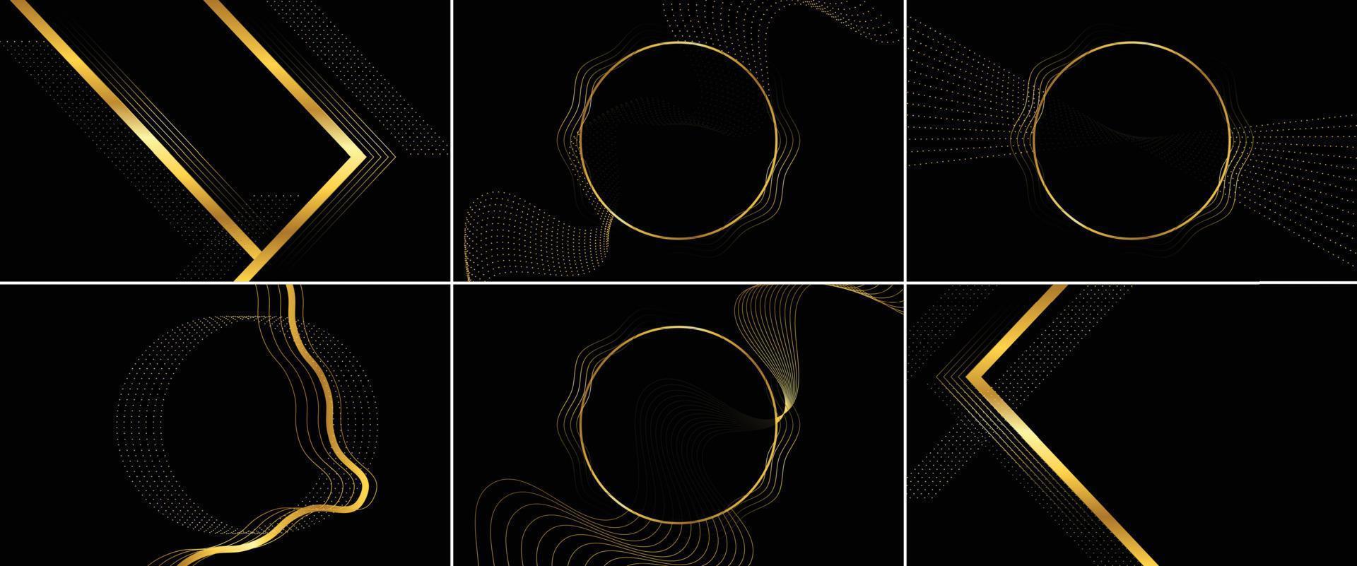 Black and gold gradient with a mosaic pattern vector