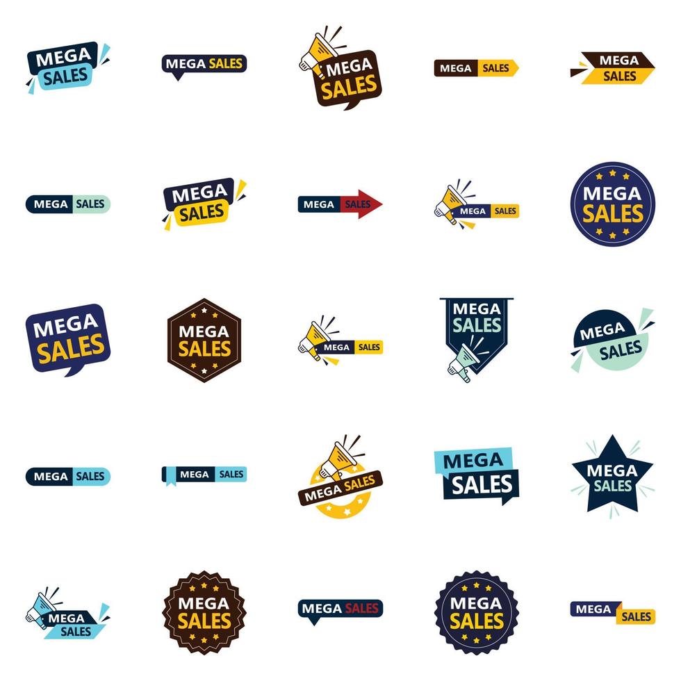 25 Customizable Vector Designs in the Mega Sale Pack   Perfect for Branding