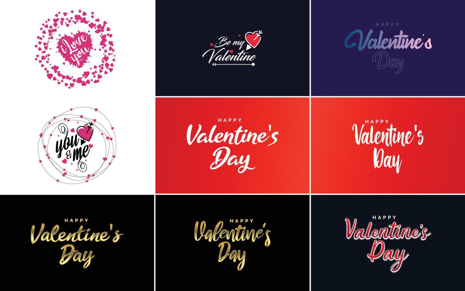 Be My Valentine lettering with a heart design. suitable for use in Valentine's Day cards and invitations vector