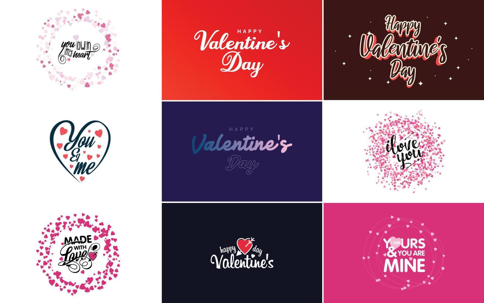 Be My Valentine lettering with a heart design. suitable for use in Valentine's Day cards and invitations vector