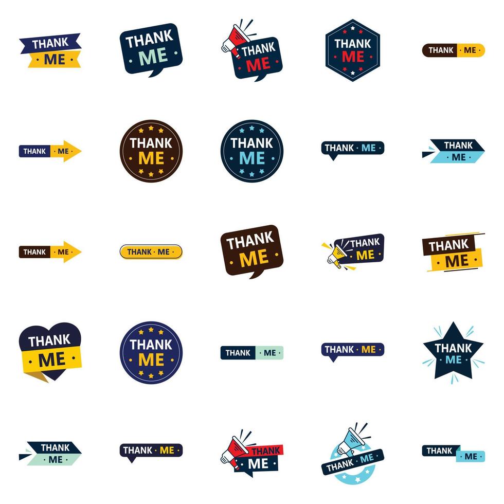 Get the Best Value with Our Pack of 25 Thank Me Banners vector