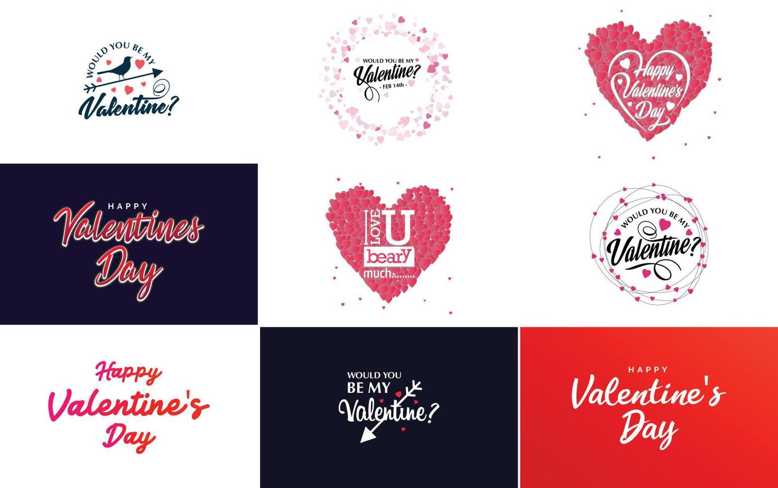 I Love You hand-drawn lettering with a heart design. suitable for use as a Valentine's Day greeting or in romantic designs vector