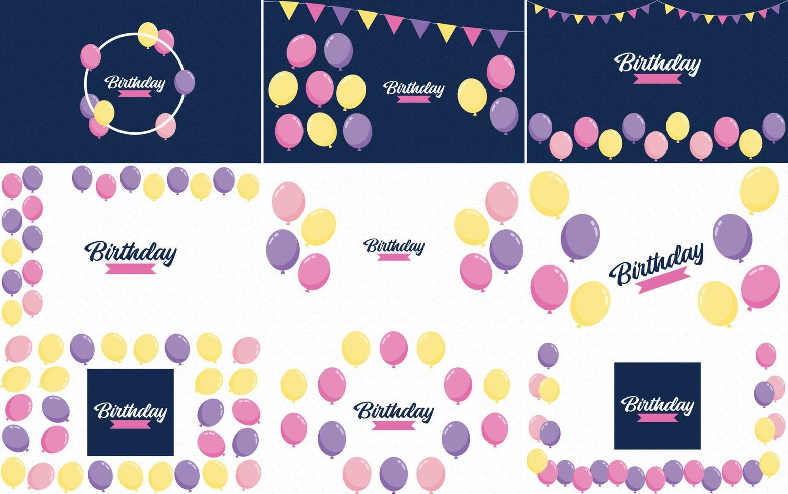 Happy Birthday in a bold. geometric font with a pattern of birthday candles in the background vector
